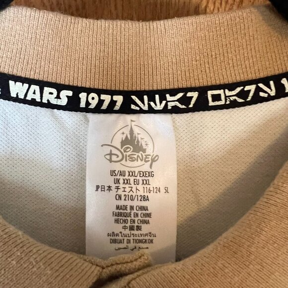 DISNEY STAR WARS 1977 Polo Shirt Death Star TIE Fighter Ships Embroidered XXL - Picture 5 of 5
